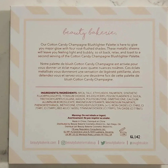 NIB Beauty Bakerie Cotton Candy Champagne Blushligter Palette - Picture 4 of 5